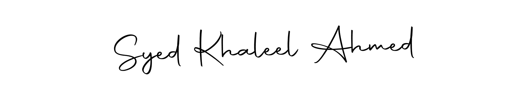 if you are searching for the best signature style for your name Syed Khaleel Ahmed. so please give up your signature search. here we have designed multiple signature styles  using Autography-DOLnW. Syed Khaleel Ahmed signature style 10 images and pictures png