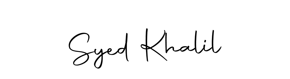 Make a beautiful signature design for name Syed Khalil. With this signature (Autography-DOLnW) style, you can create a handwritten signature for free. Syed Khalil signature style 10 images and pictures png