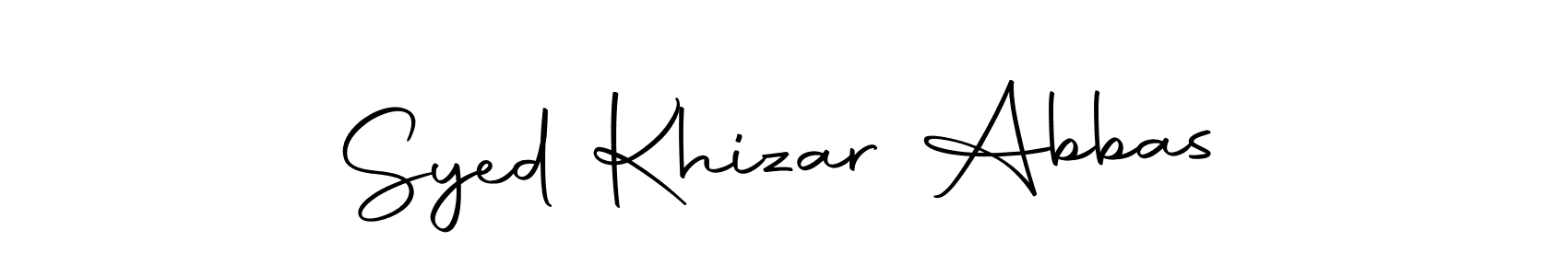 Also we have Syed Khizar Abbas name is the best signature style. Create professional handwritten signature collection using Autography-DOLnW autograph style. Syed Khizar Abbas signature style 10 images and pictures png