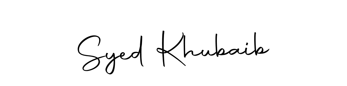 Similarly Autography-DOLnW is the best handwritten signature design. Signature creator online .You can use it as an online autograph creator for name Syed Khubaib. Syed Khubaib signature style 10 images and pictures png