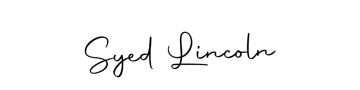 Design your own signature with our free online signature maker. With this signature software, you can create a handwritten (Autography-DOLnW) signature for name Syed Lincoln. Syed Lincoln signature style 10 images and pictures png