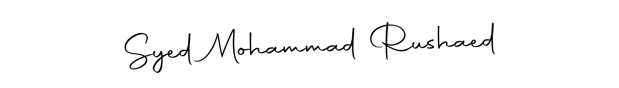 How to make Syed Mohammad Rushaed name signature. Use Autography-DOLnW style for creating short signs online. This is the latest handwritten sign. Syed Mohammad Rushaed signature style 10 images and pictures png