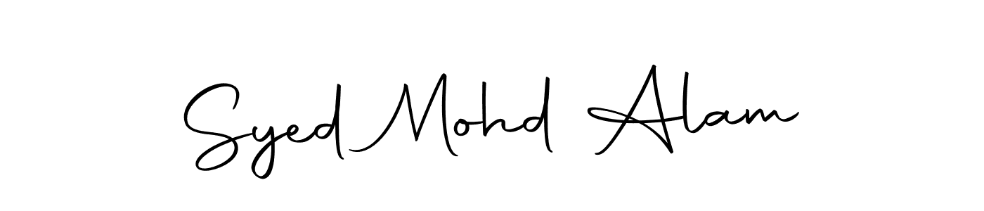 How to make Syed Mohd Alam name signature. Use Autography-DOLnW style for creating short signs online. This is the latest handwritten sign. Syed Mohd Alam signature style 10 images and pictures png