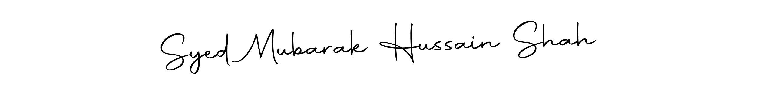 Also we have Syed Mubarak Hussain Shah name is the best signature style. Create professional handwritten signature collection using Autography-DOLnW autograph style. Syed Mubarak Hussain Shah signature style 10 images and pictures png