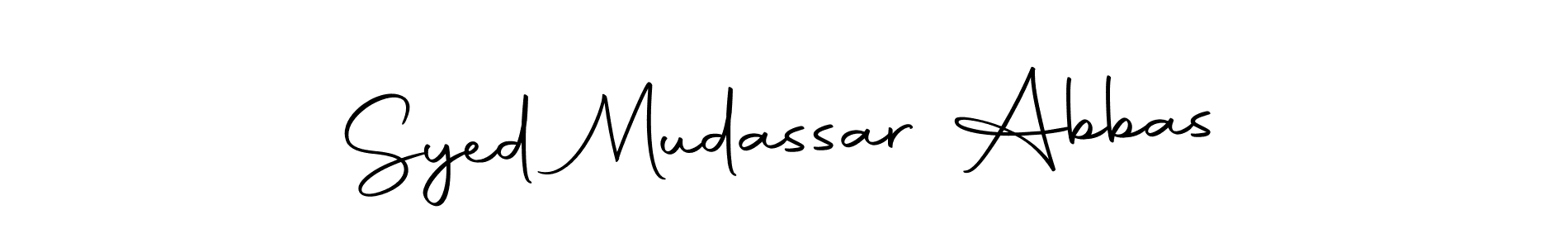 Make a short Syed Mudassar Abbas signature style. Manage your documents anywhere anytime using Autography-DOLnW. Create and add eSignatures, submit forms, share and send files easily. Syed Mudassar Abbas signature style 10 images and pictures png