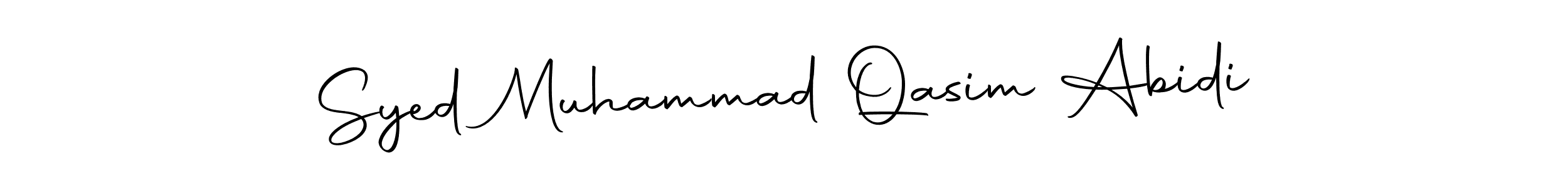 Create a beautiful signature design for name Syed Muhammad Qasim Abidi. With this signature (Autography-DOLnW) fonts, you can make a handwritten signature for free. Syed Muhammad Qasim Abidi signature style 10 images and pictures png