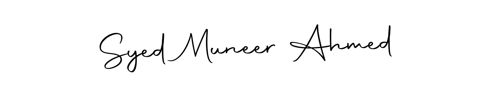 Create a beautiful signature design for name Syed Muneer Ahmed. With this signature (Autography-DOLnW) fonts, you can make a handwritten signature for free. Syed Muneer Ahmed signature style 10 images and pictures png