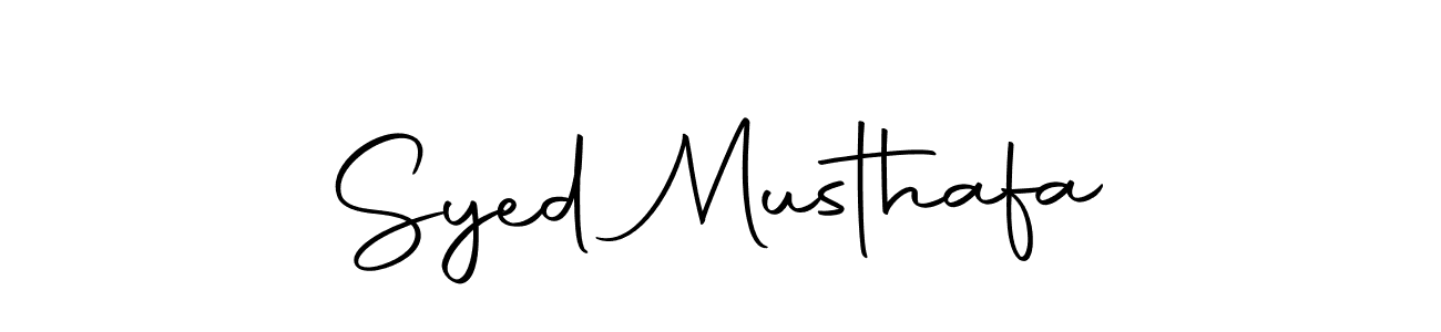 How to make Syed Musthafa name signature. Use Autography-DOLnW style for creating short signs online. This is the latest handwritten sign. Syed Musthafa signature style 10 images and pictures png