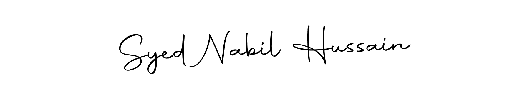 if you are searching for the best signature style for your name Syed Nabil Hussain. so please give up your signature search. here we have designed multiple signature styles  using Autography-DOLnW. Syed Nabil Hussain signature style 10 images and pictures png