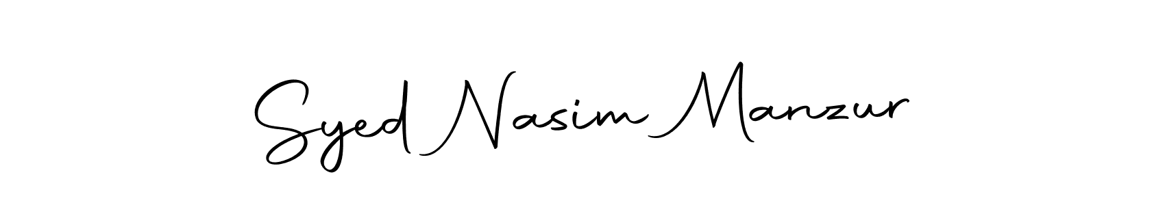 Design your own signature with our free online signature maker. With this signature software, you can create a handwritten (Autography-DOLnW) signature for name Syed Nasim Manzur. Syed Nasim Manzur signature style 10 images and pictures png