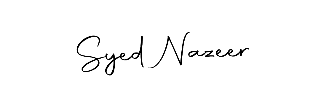 Create a beautiful signature design for name Syed Nazeer. With this signature (Autography-DOLnW) fonts, you can make a handwritten signature for free. Syed Nazeer signature style 10 images and pictures png