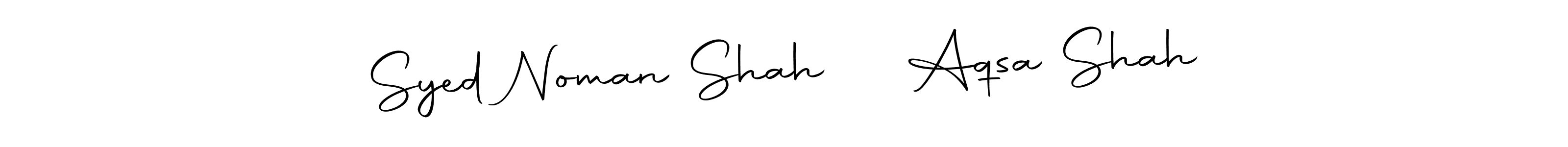 Autography-DOLnW is a professional signature style that is perfect for those who want to add a touch of class to their signature. It is also a great choice for those who want to make their signature more unique. Get Syed Noman Shah ♥️ Aqsa Shah name to fancy signature for free. Syed Noman Shah ♥️ Aqsa Shah signature style 10 images and pictures png
