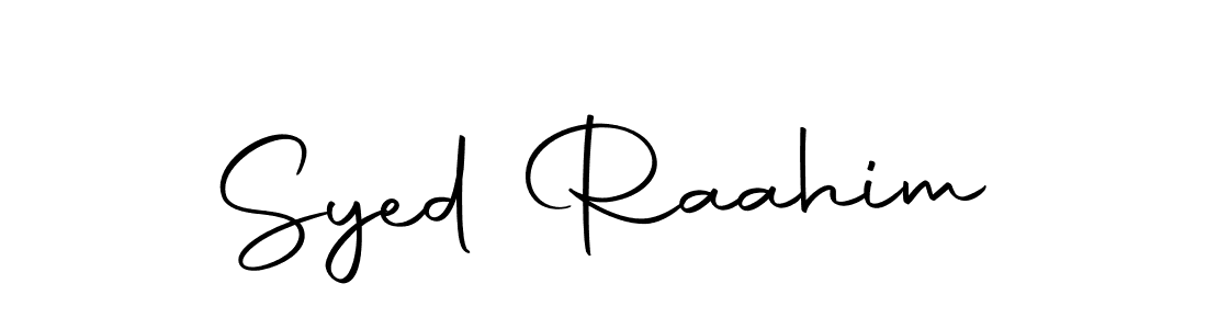 How to make Syed Raahim name signature. Use Autography-DOLnW style for creating short signs online. This is the latest handwritten sign. Syed Raahim signature style 10 images and pictures png