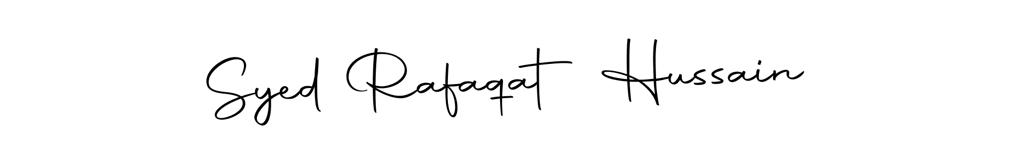 Create a beautiful signature design for name Syed Rafaqat Hussain. With this signature (Autography-DOLnW) fonts, you can make a handwritten signature for free. Syed Rafaqat Hussain signature style 10 images and pictures png