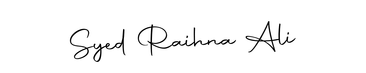 The best way (Autography-DOLnW) to make a short signature is to pick only two or three words in your name. The name Syed Raihna Ali include a total of six letters. For converting this name. Syed Raihna Ali signature style 10 images and pictures png
