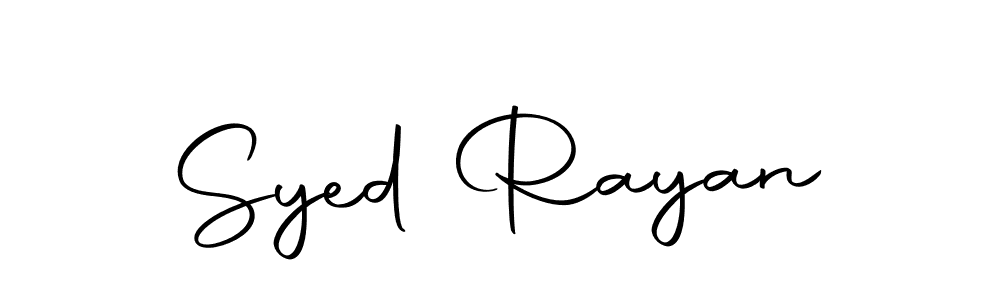 Create a beautiful signature design for name Syed Rayan. With this signature (Autography-DOLnW) fonts, you can make a handwritten signature for free. Syed Rayan signature style 10 images and pictures png