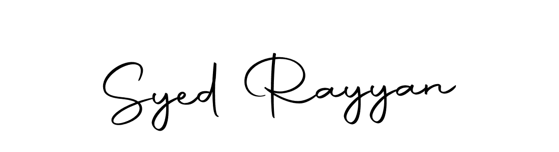 Use a signature maker to create a handwritten signature online. With this signature software, you can design (Autography-DOLnW) your own signature for name Syed Rayyan. Syed Rayyan signature style 10 images and pictures png