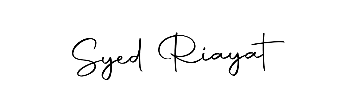 How to make Syed Riayat signature? Autography-DOLnW is a professional autograph style. Create handwritten signature for Syed Riayat name. Syed Riayat signature style 10 images and pictures png