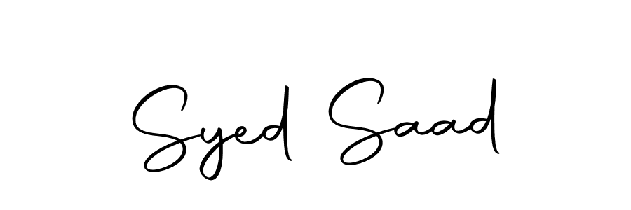 Design your own signature with our free online signature maker. With this signature software, you can create a handwritten (Autography-DOLnW) signature for name Syed Saad. Syed Saad signature style 10 images and pictures png