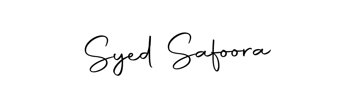 How to make Syed Safoora name signature. Use Autography-DOLnW style for creating short signs online. This is the latest handwritten sign. Syed Safoora signature style 10 images and pictures png