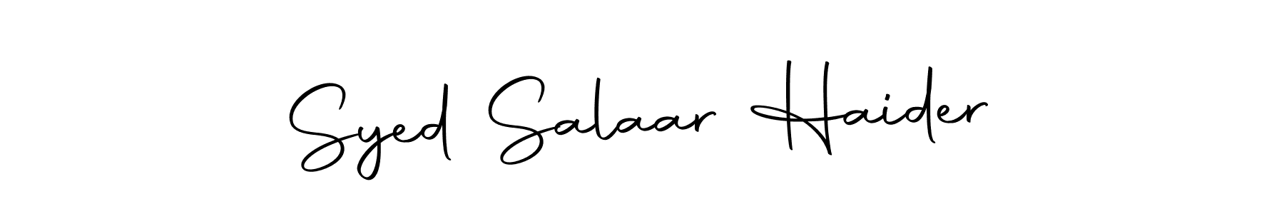 The best way (Autography-DOLnW) to make a short signature is to pick only two or three words in your name. The name Syed Salaar Haider include a total of six letters. For converting this name. Syed Salaar Haider signature style 10 images and pictures png
