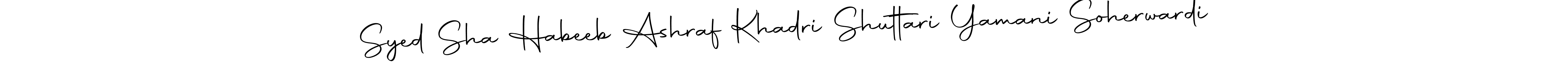 It looks lik you need a new signature style for name Syed Sha Habeeb Ashraf Khadri Shuttari Yamani Soherwardi. Design unique handwritten (Autography-DOLnW) signature with our free signature maker in just a few clicks. Syed Sha Habeeb Ashraf Khadri Shuttari Yamani Soherwardi signature style 10 images and pictures png