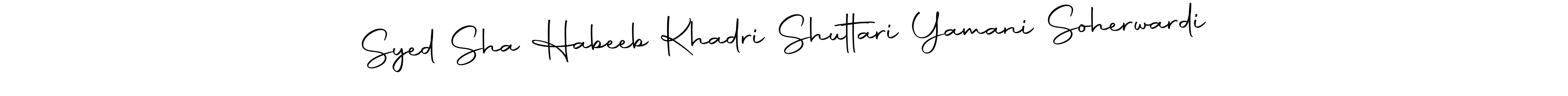 Make a beautiful signature design for name Syed Sha Habeeb Khadri Shuttari Yamani Soherwardi. With this signature (Autography-DOLnW) style, you can create a handwritten signature for free. Syed Sha Habeeb Khadri Shuttari Yamani Soherwardi signature style 10 images and pictures png