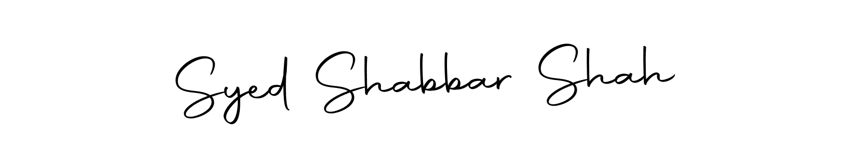 How to make Syed Shabbar Shah name signature. Use Autography-DOLnW style for creating short signs online. This is the latest handwritten sign. Syed Shabbar Shah signature style 10 images and pictures png