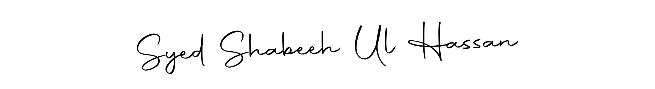 Make a beautiful signature design for name Syed Shabeeh Ul Hassan. Use this online signature maker to create a handwritten signature for free. Syed Shabeeh Ul Hassan signature style 10 images and pictures png