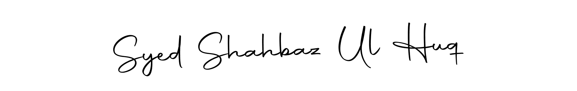 How to make Syed Shahbaz Ul Huq name signature. Use Autography-DOLnW style for creating short signs online. This is the latest handwritten sign. Syed Shahbaz Ul Huq signature style 10 images and pictures png