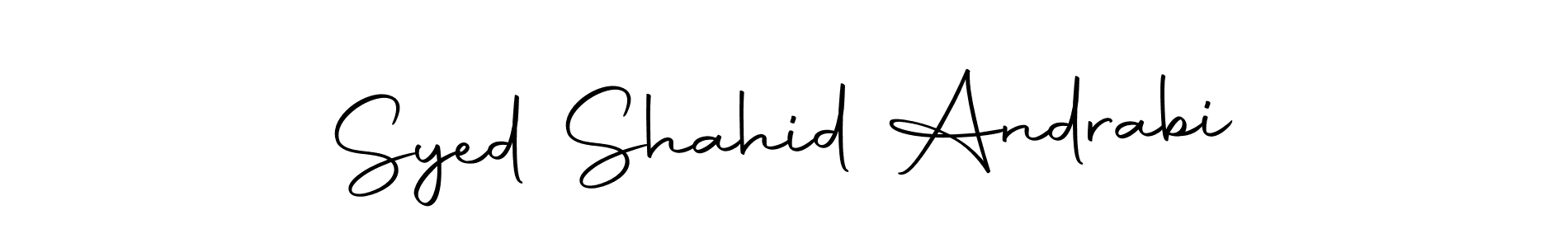 Make a beautiful signature design for name Syed Shahid Andrabi. Use this online signature maker to create a handwritten signature for free. Syed Shahid Andrabi signature style 10 images and pictures png