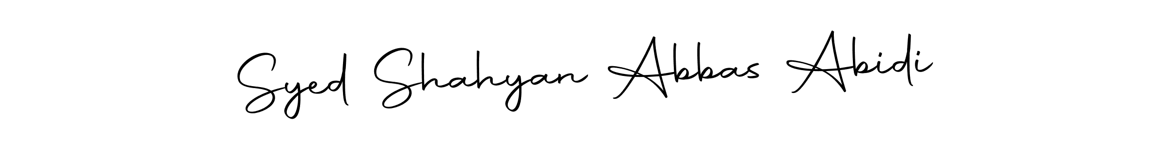 You can use this online signature creator to create a handwritten signature for the name Syed Shahyan Abbas Abidi. This is the best online autograph maker. Syed Shahyan Abbas Abidi signature style 10 images and pictures png