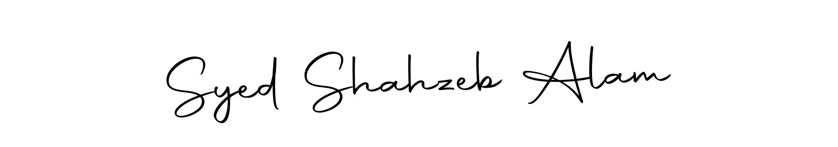 How to make Syed Shahzeb Alam name signature. Use Autography-DOLnW style for creating short signs online. This is the latest handwritten sign. Syed Shahzeb Alam signature style 10 images and pictures png