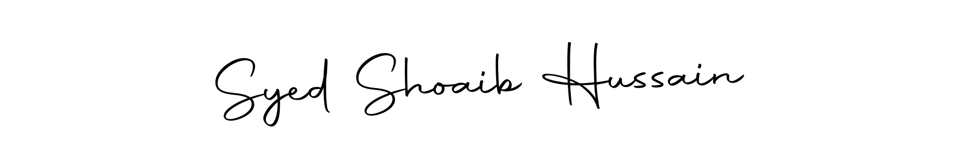 How to make Syed Shoaib Hussain name signature. Use Autography-DOLnW style for creating short signs online. This is the latest handwritten sign. Syed Shoaib Hussain signature style 10 images and pictures png