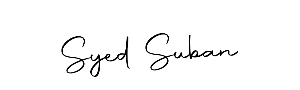 Make a beautiful signature design for name Syed Suban. With this signature (Autography-DOLnW) style, you can create a handwritten signature for free. Syed Suban signature style 10 images and pictures png