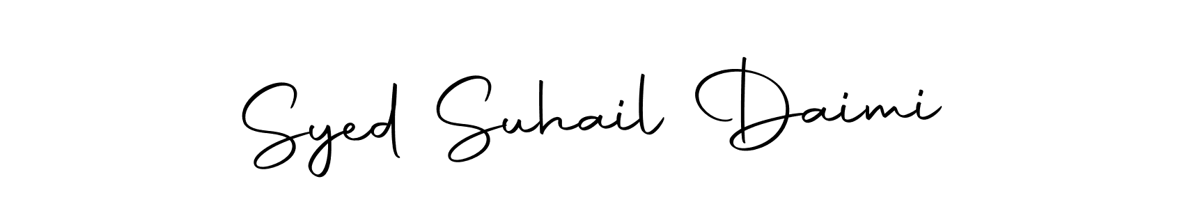 How to make Syed Suhail Daimi name signature. Use Autography-DOLnW style for creating short signs online. This is the latest handwritten sign. Syed Suhail Daimi signature style 10 images and pictures png