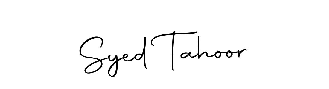 How to make Syed Tahoor name signature. Use Autography-DOLnW style for creating short signs online. This is the latest handwritten sign. Syed Tahoor signature style 10 images and pictures png