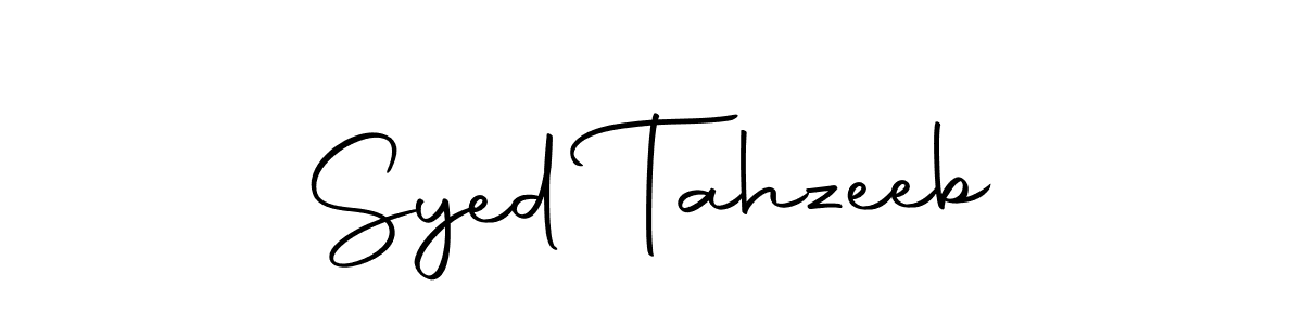 How to make Syed Tahzeeb name signature. Use Autography-DOLnW style for creating short signs online. This is the latest handwritten sign. Syed Tahzeeb signature style 10 images and pictures png