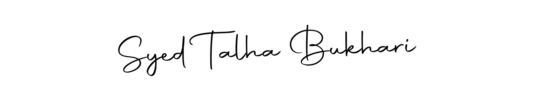 Design your own signature with our free online signature maker. With this signature software, you can create a handwritten (Autography-DOLnW) signature for name Syed Talha Bukhari. Syed Talha Bukhari signature style 10 images and pictures png