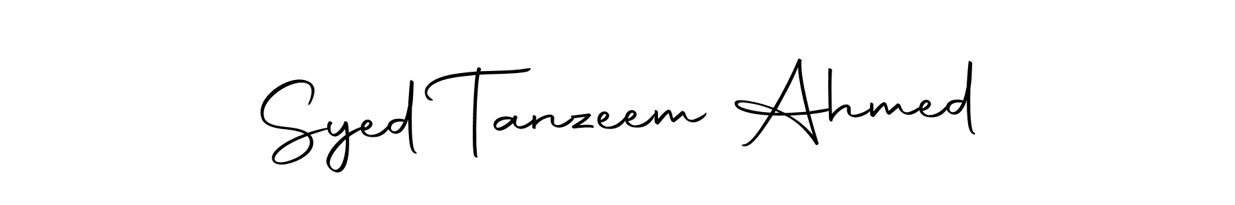 Make a beautiful signature design for name Syed Tanzeem Ahmed. With this signature (Autography-DOLnW) style, you can create a handwritten signature for free. Syed Tanzeem Ahmed signature style 10 images and pictures png