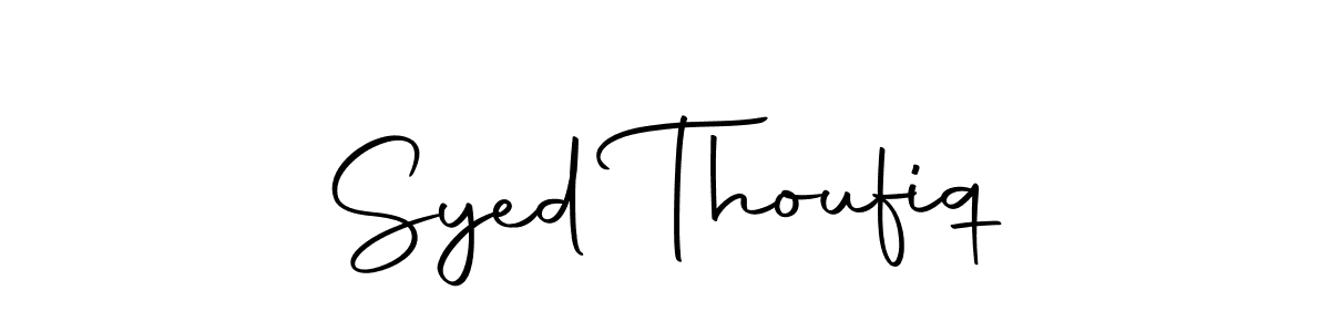 Make a beautiful signature design for name Syed Thoufiq. Use this online signature maker to create a handwritten signature for free. Syed Thoufiq signature style 10 images and pictures png