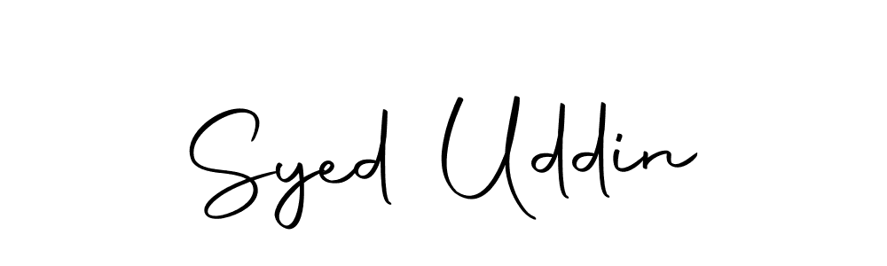 How to make Syed Uddin name signature. Use Autography-DOLnW style for creating short signs online. This is the latest handwritten sign. Syed Uddin signature style 10 images and pictures png