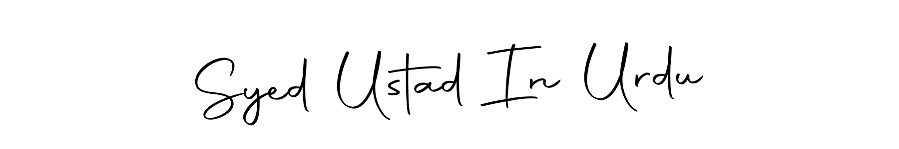 How to make Syed Ustad In Urdu name signature. Use Autography-DOLnW style for creating short signs online. This is the latest handwritten sign. Syed Ustad In Urdu signature style 10 images and pictures png