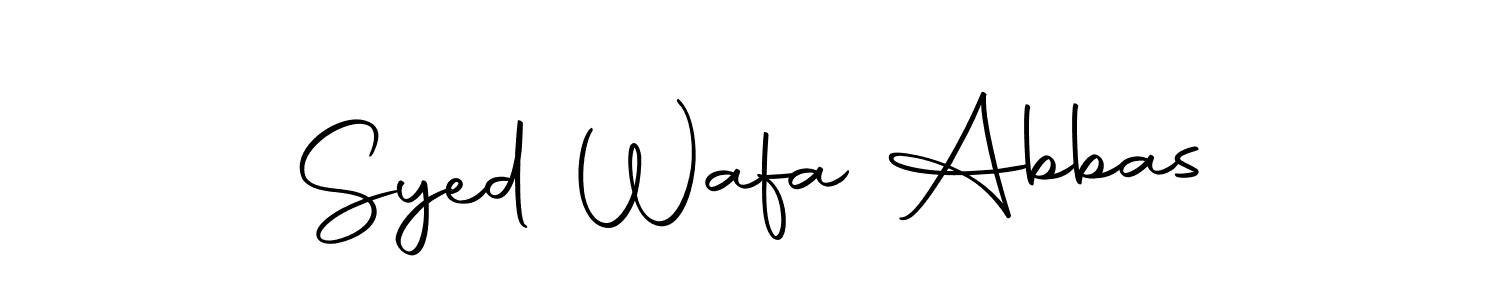 Make a beautiful signature design for name Syed Wafa Abbas. Use this online signature maker to create a handwritten signature for free. Syed Wafa Abbas signature style 10 images and pictures png