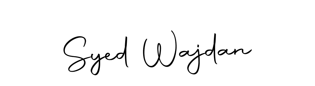 Use a signature maker to create a handwritten signature online. With this signature software, you can design (Autography-DOLnW) your own signature for name Syed Wajdan. Syed Wajdan signature style 10 images and pictures png