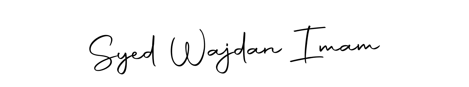 Create a beautiful signature design for name Syed Wajdan Imam. With this signature (Autography-DOLnW) fonts, you can make a handwritten signature for free. Syed Wajdan Imam signature style 10 images and pictures png