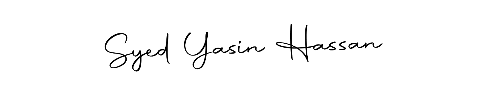 Create a beautiful signature design for name Syed Yasin Hassan. With this signature (Autography-DOLnW) fonts, you can make a handwritten signature for free. Syed Yasin Hassan signature style 10 images and pictures png