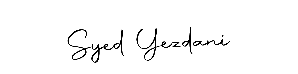 Similarly Autography-DOLnW is the best handwritten signature design. Signature creator online .You can use it as an online autograph creator for name Syed Yezdani. Syed Yezdani signature style 10 images and pictures png