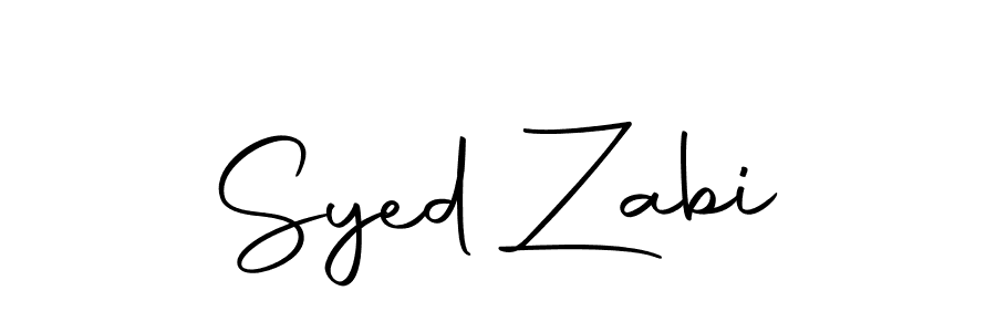 Design your own signature with our free online signature maker. With this signature software, you can create a handwritten (Autography-DOLnW) signature for name Syed Zabi. Syed Zabi signature style 10 images and pictures png