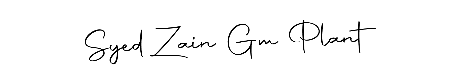 Use a signature maker to create a handwritten signature online. With this signature software, you can design (Autography-DOLnW) your own signature for name Syed Zain Gm Plant. Syed Zain Gm Plant signature style 10 images and pictures png